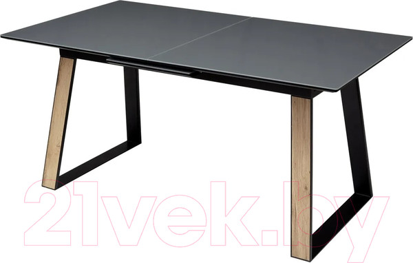 Изображение товара Обеденный стол M-City Франк 160 / 480M04465 (графит/дуб галифакс черный)
