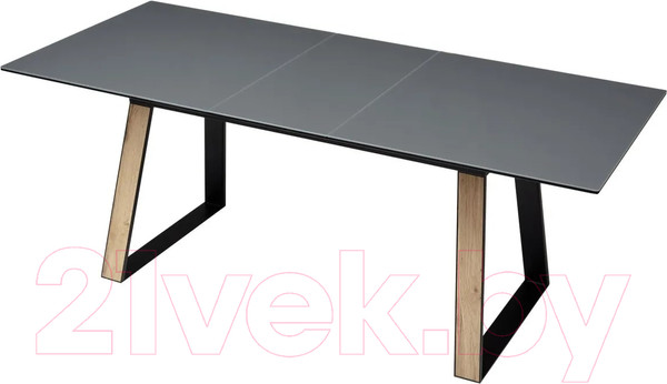 Изображение товара Обеденный стол M-City Франк 160 / 480M04465 (графит/дуб галифакс черный)