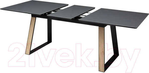 Изображение товара Обеденный стол M-City Франк 160 / 480M04465 (графит/дуб галифакс черный)