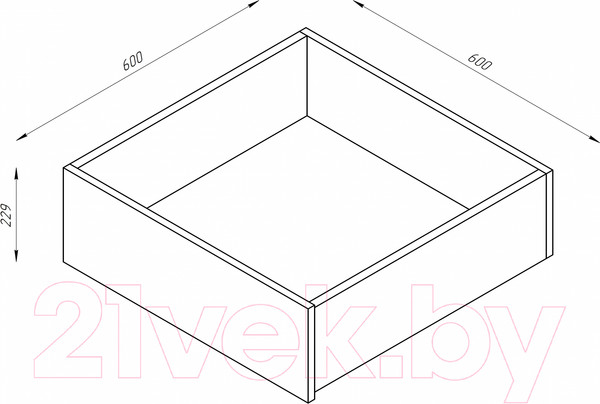 Изображение товара Ящик под кровать Mio Tesoro Орион выкатной 60 2.01.09.120.3 (дуб сонома)