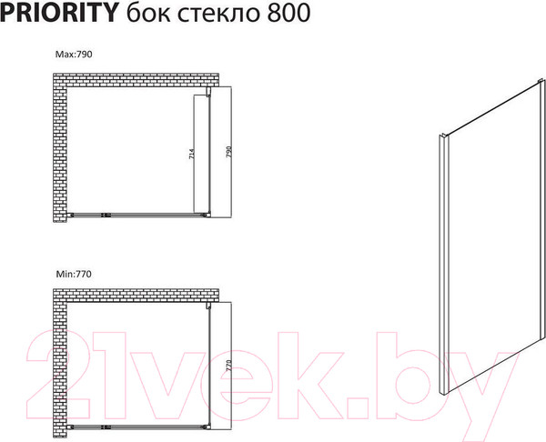 Изображение товара Душевая стенка Allen Brau Priority 3.31040.00 / 294069