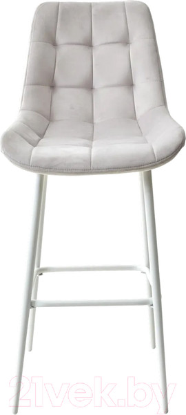 Изображение товара Стул барный M-City Хофман / 688M04888 (H-09 светло-серый велюр/белый)