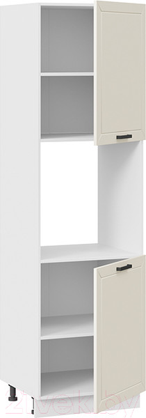 Изображение товара Шкаф-пенал кухонный ТриЯ Лорас 1П6 (белый/холст брюле)