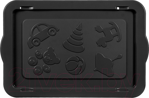 Изображение товара Ящик для хранения El Casa KidsBox Спорткар / 640334 (серый с черной крышкой)