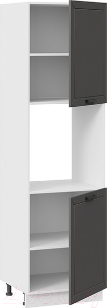 Изображение товара Шкаф-пенал кухонный ТриЯ Лорас 1П6 (белый/холст вулкан)