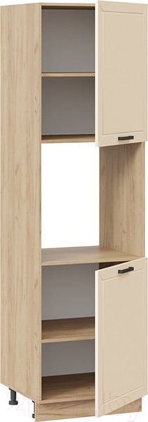 Изображение товара Шкаф-пенал кухонный ТриЯ Лорас 1П6 (дуб крафт золотой/холст брюле)