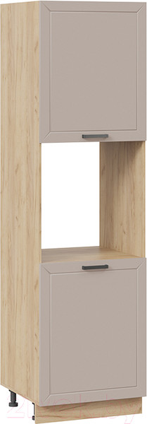 Изображение товара Шкаф-пенал кухонный ТриЯ Лорас 1П6 (дуб крафт золотой/холст латте)