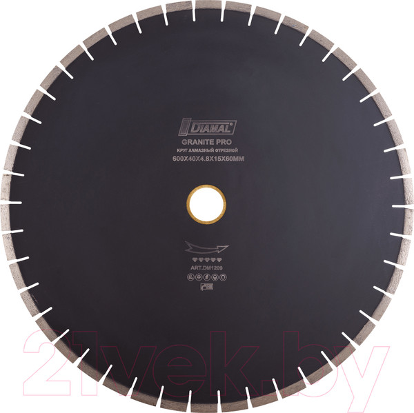 Изображение товара Отрезной диск алмазный Diamal DM1209