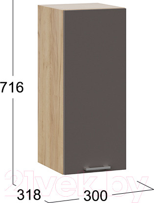 Изображение товара Шкаф навесной для кухни ТриЯ Габриэлла 1В3 (дуб крафт золотой/муссон)