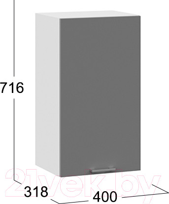 Изображение товара Шкаф навесной для кухни ТриЯ Габриэлла 1В4 (белый/титан)
