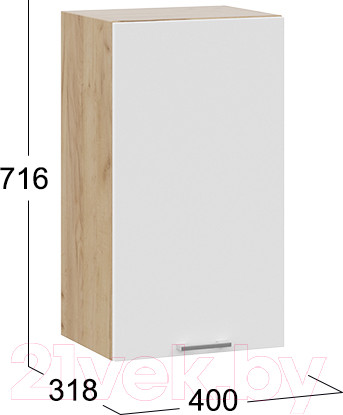 Изображение товара Шкаф навесной для кухни ТриЯ Габриэлла 1В4 (дуб крафт золотой/сноу)