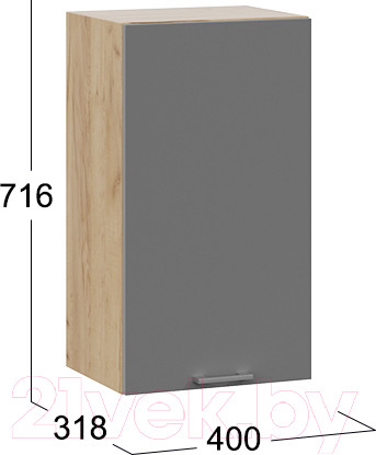 Изображение товара Шкаф навесной для кухни ТриЯ Габриэлла 1В4 (дуб крафт золотой/титан)