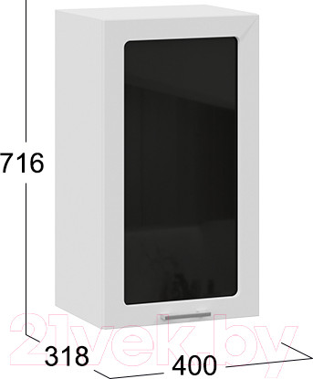 Изображение товара Шкаф навесной для кухни ТриЯ Габриэлла 1В4С (белый/сноу)