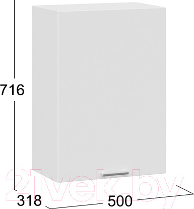 Изображение товара Шкаф навесной для кухни ТриЯ Габриэлла 1В5 (белый/сноу)