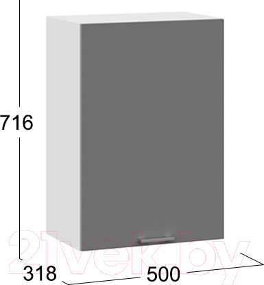 Изображение товара Шкаф навесной для кухни ТриЯ Габриэлла 1В5 (белый/титан)