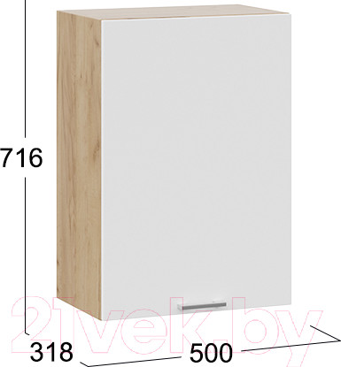 Изображение товара Шкаф навесной для кухни ТриЯ Габриэлла 1В5 (дуб крафт золотой/сноу)
