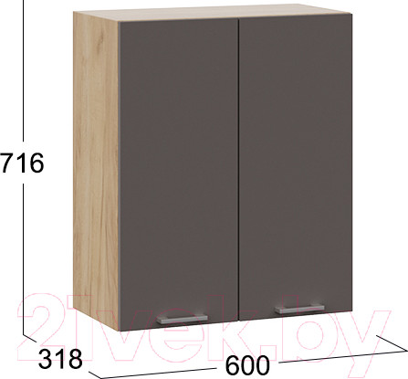 Изображение товара Шкаф навесной для кухни ТриЯ Габриэлла 1В6 (дуб крафт золотой/муссон)
