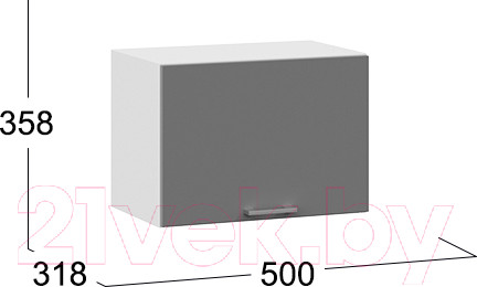 Изображение товара Шкаф под вытяжку ТриЯ Габриэлла 1В5Г (белый/титан)