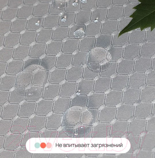 Изображение товара Шторка-занавеска для ванны Home One Waffle 180x180 / 372245 (светло-серый)