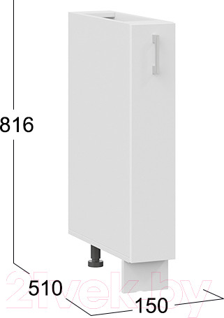Изображение товара Шкаф карго ТриЯ Габриэлла 1Н15К (белый/сноу)