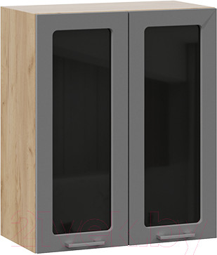 Изображение товара Шкаф навесной для кухни ТриЯ Габриэлла 1В6С (дуб крафт золотой/титан)