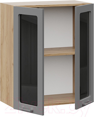 Изображение товара Шкаф навесной для кухни ТриЯ Габриэлла 1В6С (дуб крафт золотой/титан)