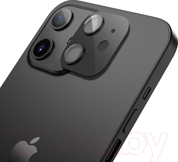 Изображение товара Защитная пленка для камеры телефона Hoco A18 3D для iPhone 12 mini (черный)