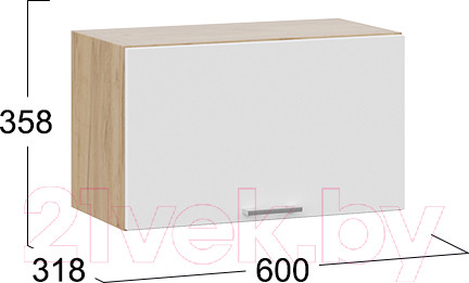 Изображение товара Шкаф под вытяжку ТриЯ Габриэлла 1В6Г (дуб крафт золотой/сноу)