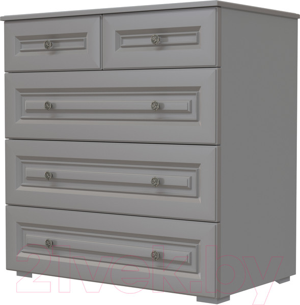 Изображение товара Комод Bravo Мебель Олимп Лак (серый шифер/антрацит)
