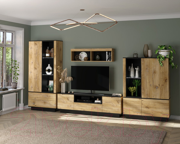 Изображение товара Горка Интерлиния Quartz-1 (дуб нокс/черный)