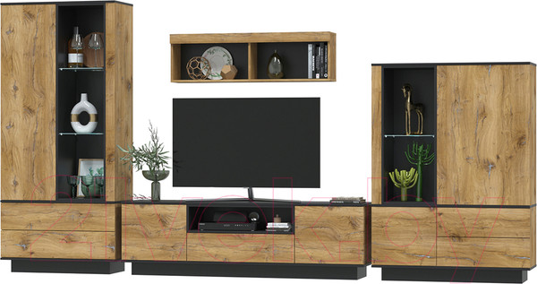 Изображение товара Горка Интерлиния Quartz-1 (дуб нокс/черный)