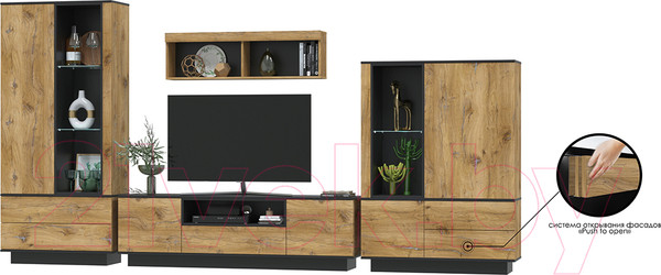 Изображение товара Горка Интерлиния Quartz-1 (дуб нокс/черный)