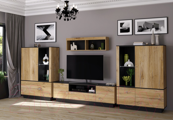 Изображение товара Горка Интерлиния Quartz-5 (дуб нокс/черный)