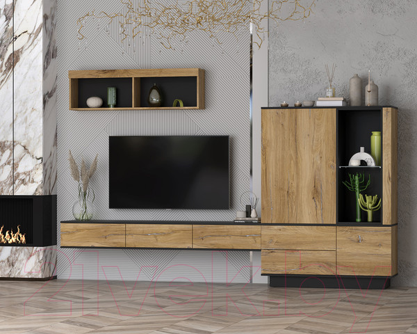 Изображение товара Горка Интерлиния Quartz-12 (дуб нокс/черный)