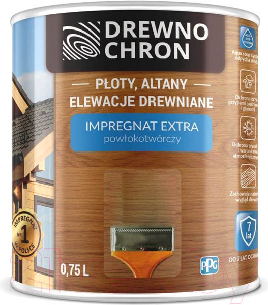 Изображение товара Пропитка для дерева Drewnochron Пленкообразующая (750мл, кедр)