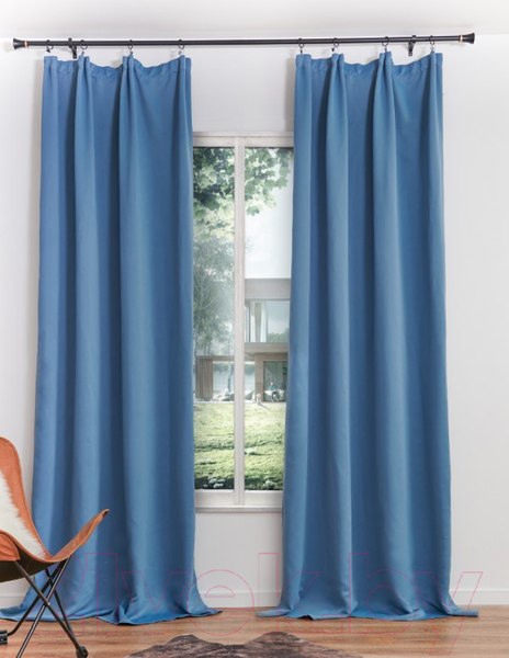 Изображение товара Шторы Casa Conforte Блэкаут 150x270 / 6176924 (2шт, однотонный ниагара лента)