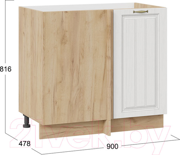 Изображение товара Шкаф под мойку ТриЯ Лина 1Н9У (дуб крафт золотой/белый)