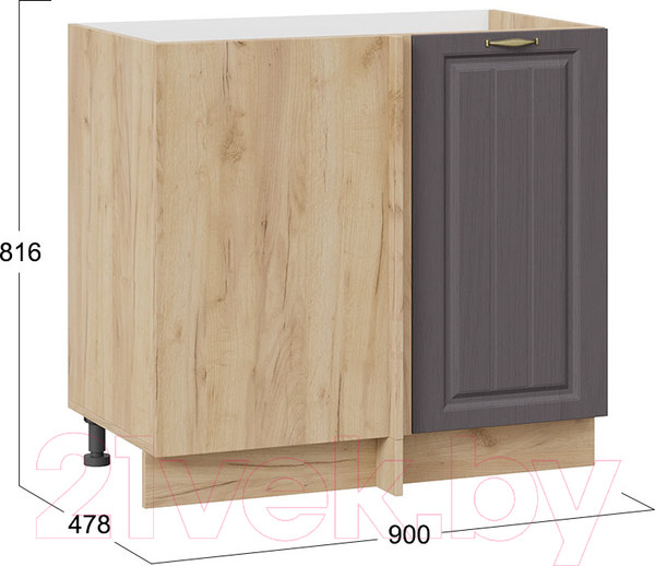 Изображение товара Шкаф под мойку ТриЯ Лина 1Н9У (дуб крафт золотой/графит)