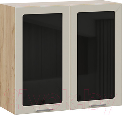 Изображение товара Шкаф навесной для кухни ТриЯ Габриэлла 1В8С (дуб крафт золотой/крем)