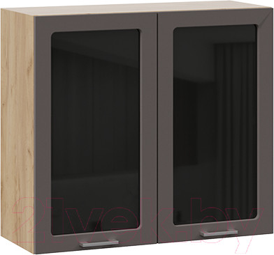 Изображение товара Шкаф навесной для кухни ТриЯ Габриэлла 1В8С (дуб крафт золотой/муссон)