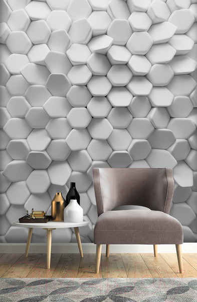 Изображение товара Фотообои листовые Vimala 3D Соты хаос (270x200)