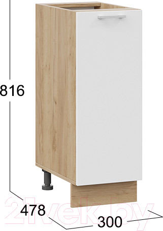 Изображение товара Шкаф-стол кухонный ТриЯ Габриэлла 1Н3 (дуб крафт золотой/сноу)