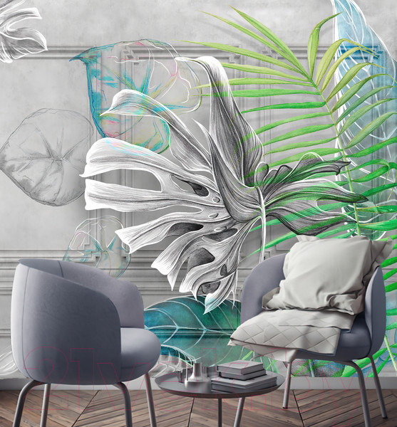 Изображение товара Фотообои листовые Vimala Листья в классике (270x300)