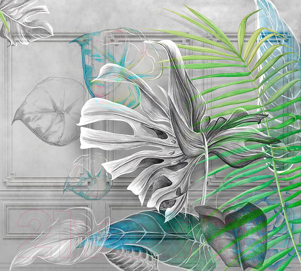 Изображение товара Фотообои листовые Vimala Листья в классике (270x300)