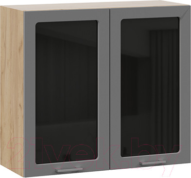 Изображение товара Шкаф навесной для кухни ТриЯ Габриэлла 1В8С (дуб крафт золотой/титан)