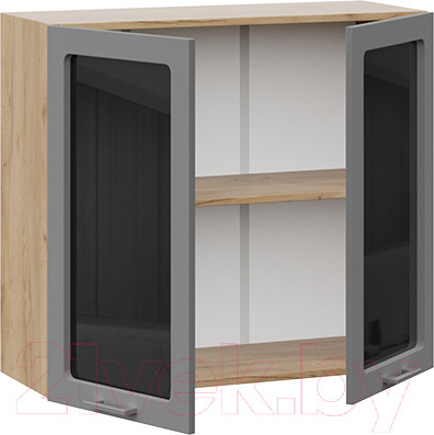 Изображение товара Шкаф навесной для кухни ТриЯ Габриэлла 1В8С (дуб крафт золотой/титан)