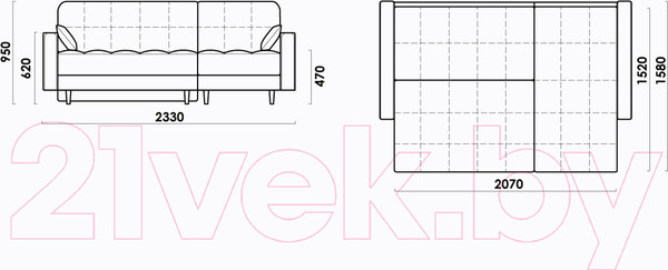 Изображение товара Диван угловой Rivalli Орлеан (Lounge 26)