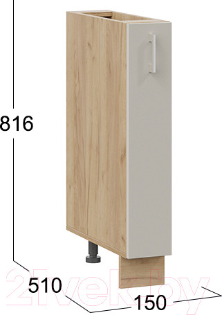 Изображение товара Шкаф карго ТриЯ Габриэлла 1Н15К (дуб крафт золотой/кремовый)