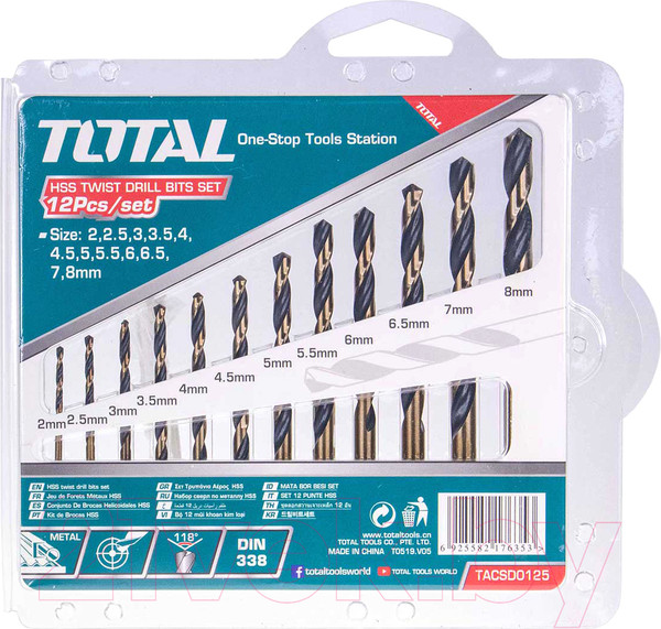 Изображение товара Набор сверл TOTAL TACSD0125 (12шт)