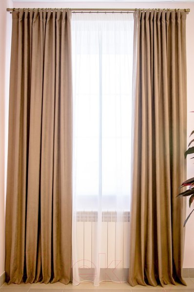 Изображение товара Комплект штор Decoretto Нубук мягкий НМП-K8 (125x250, коричневый)